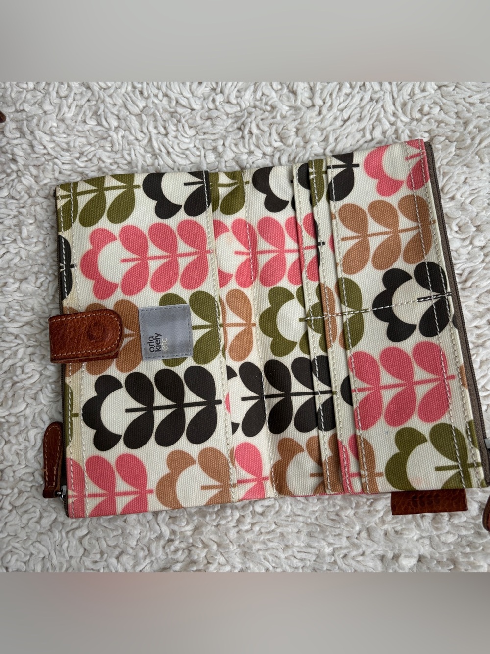 Orla Kiely Multicolor Stem-Print Tote with Matching Waller - Picture 14 of 16